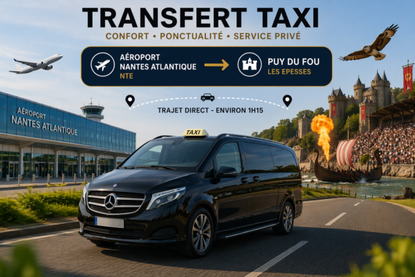 Taxi aeroport nantes Puy du Fou - Taxi aeroport Nantes - Transferts Taxi aeroport Nantes Puy du Fou
